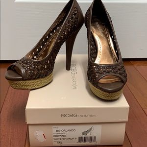 BCBGeneration Orlando Brownie Woven heels
